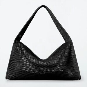 COS Black Mesh Slouchy Mini Tote Bag NWT